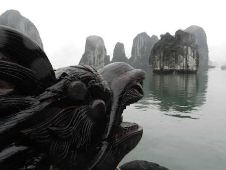 Halong Bay.  Nice cruise, but passengers were a little short changed as we