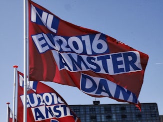 Amsterdam Euro 2016 flags