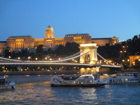 The lights of Budapest.