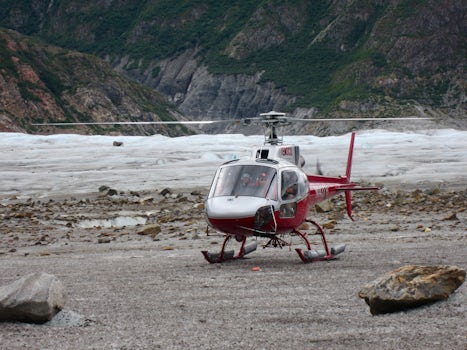 Landing on a glacier near Skagway.