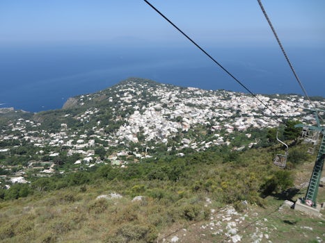 View of Anacapri from chairlift.