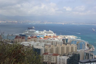 The Royal Princess docked in Gibraltar.