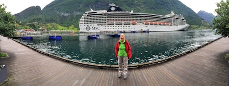 The ship docked in Gairenger, Norway.