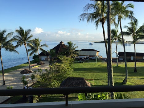 view from "lagoon view" room at Intercontinental Tahiti.