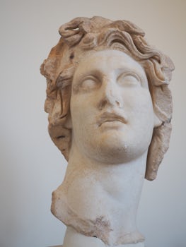 Rhodes Archaeological Museum. Head of the god Helios, Hellenistic period (~