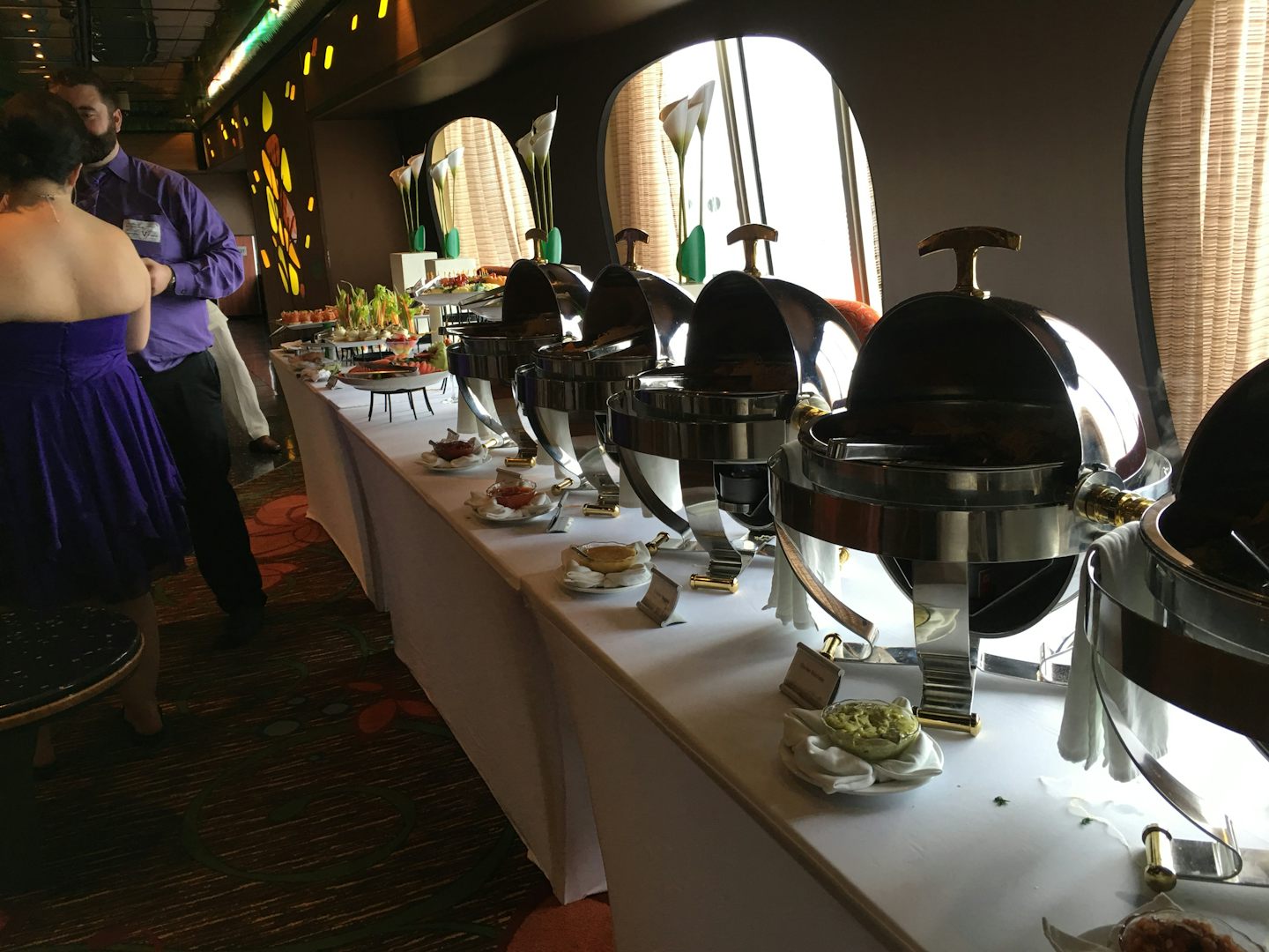 This was the spread of food for the reception on the ship