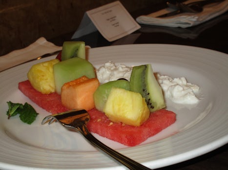 This was the fruit appetizer.