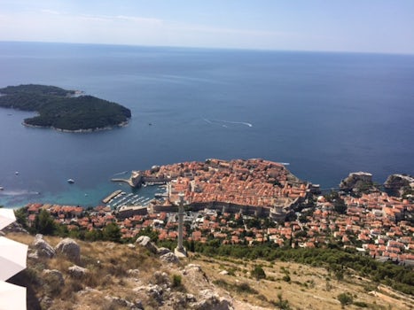 Dubrovnik view from the top of the cable car