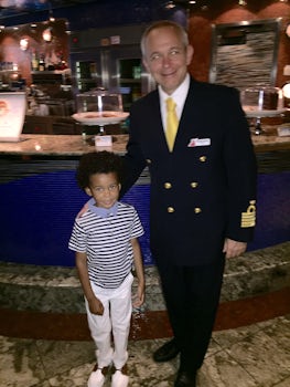 Matthew got to meet the ship's Captain!