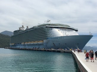 Oasis of the Seas at dock in Labadee