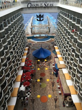 Boardwalk on Oasis of the Seas from deck 15.