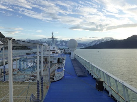 Deck view of glacier bay.