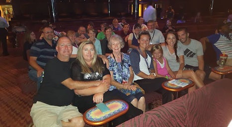 Waiting for the Magic Show to begin... the whole group in two rows