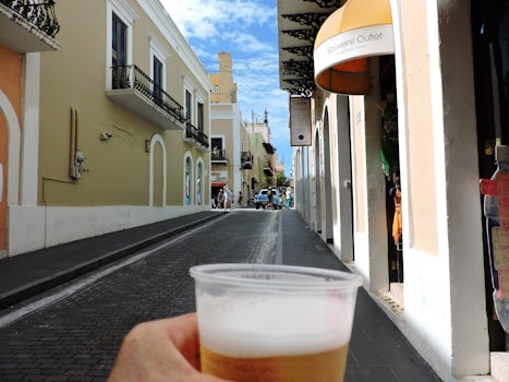 Cold beer in Puerto Rico!!!!!