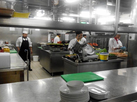 Behind the scenes kitchen tour - great to see where the food is prepared.