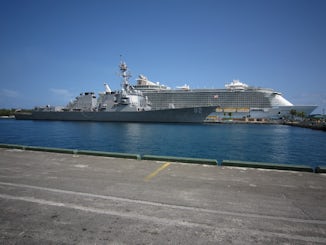 The USS Lassen and Allure of the Seas in Nassau