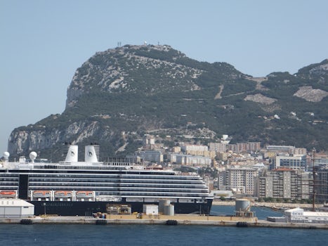 View of Gibraltar upon sail away of ship
