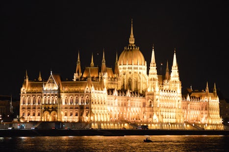 The Parliament Buildings in Budapest taken from the Viking Legend.