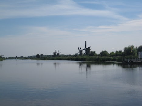 Windmills in Kinderdijk, Netherlands.