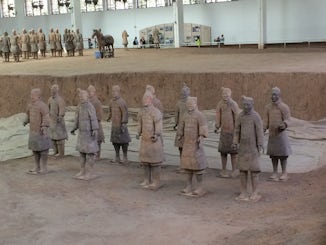 Some of the Terra Cotta army being restored