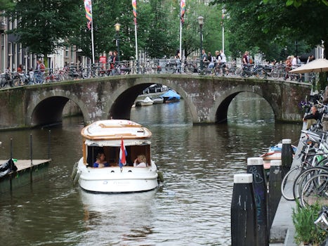 Amsterdam at it's finest, bridges, bicycles, and boats!