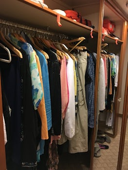 Our closet was roomy and I overpacked like crazy! We hardly used the cupboa