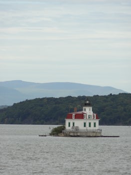 Along the Hudson River during the fall foliage cruise.