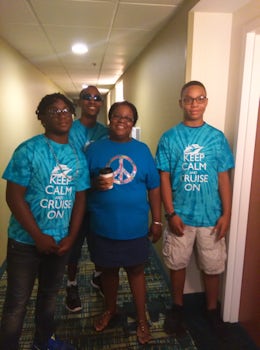 me and three of my four sons at Springhill inn and suites