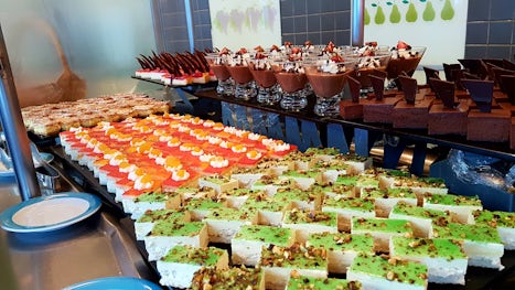 Desserts at the buffet.
