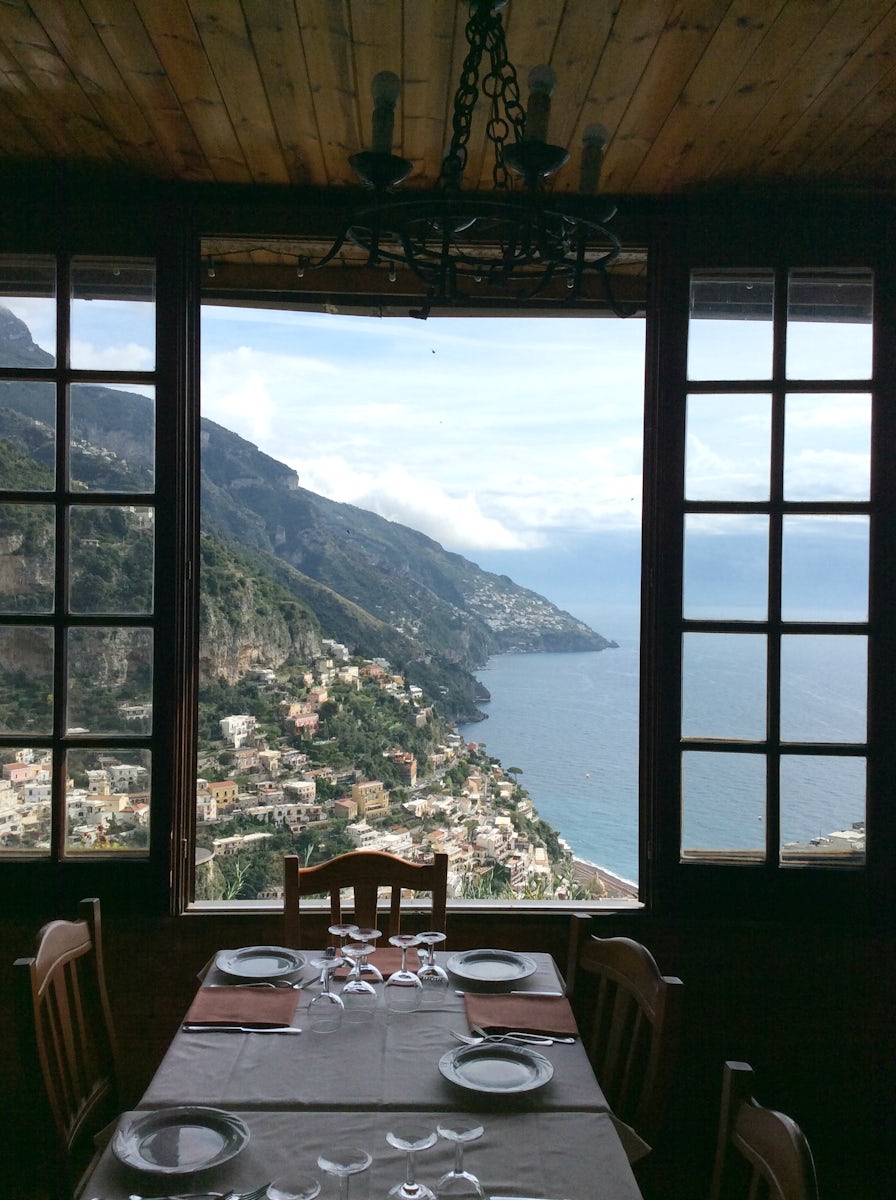 Our lunch view in Positano.