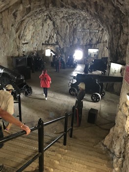 The gun implacements inside the rock of Gibraltar