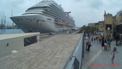 Carnival Vista docked in Valletta, Malta