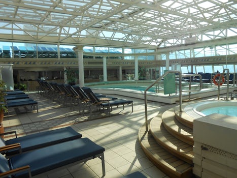 The Glass House indoor pool and restaurant