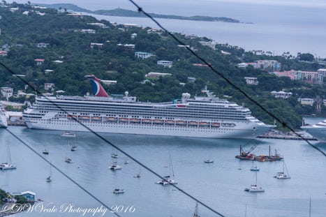 The Carnival Glory from a view point