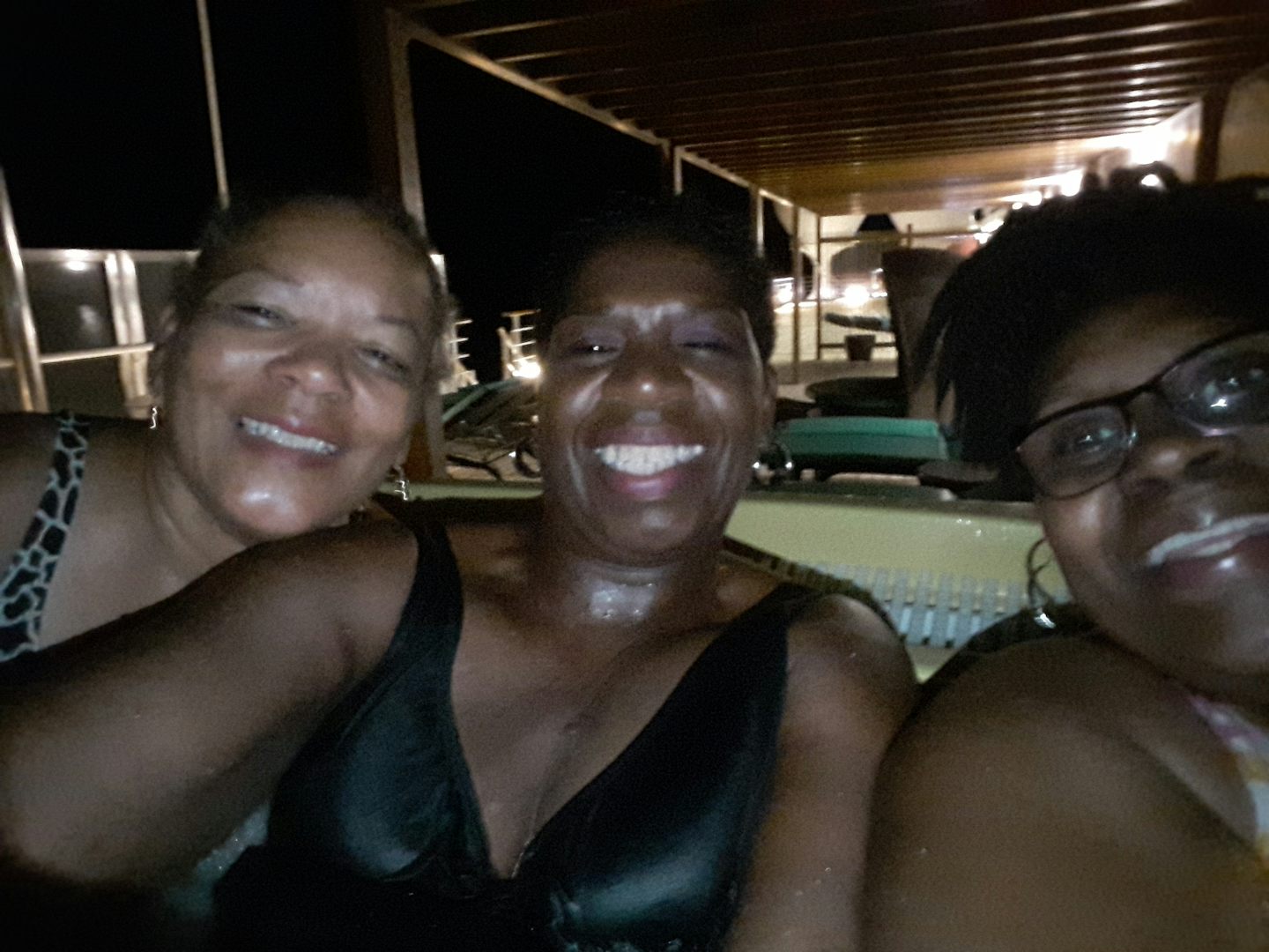 Me and my girls enjoying Adult Only serenity Deck hot tub