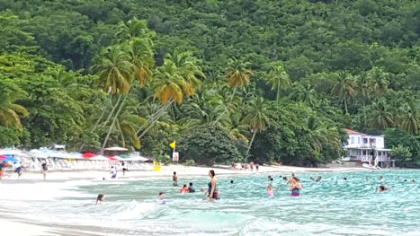 The only cloudy day while at the Garden Cane Bay beach in Tortola, what a g