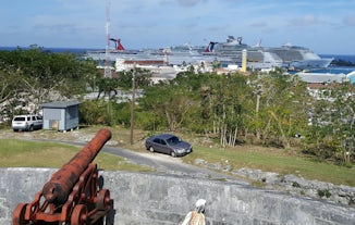 A view of the Nassau Port from Fort Fincastle.