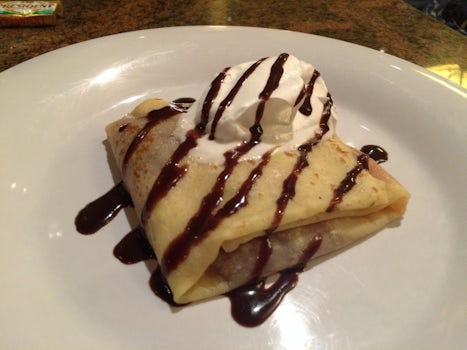 Fresh crepes with choice of fillings every night in the Garden Cafe.