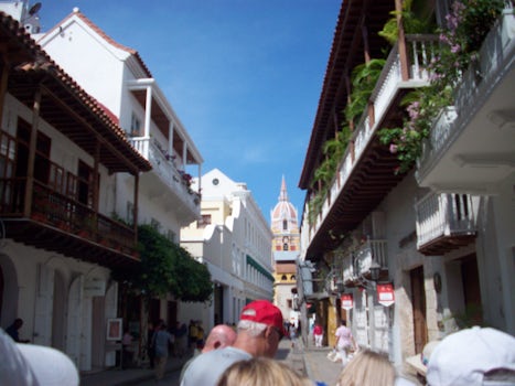 Street in old city Cartagena, Colombia