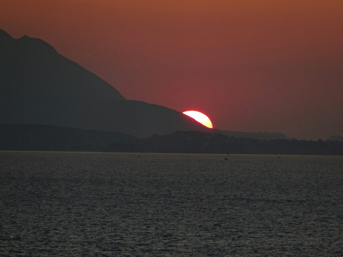 Sunset over Capri, italy