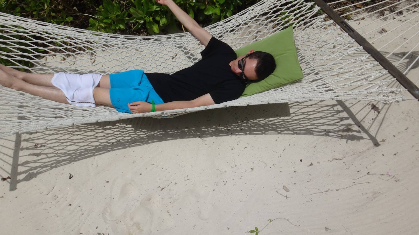 Everyone took turns taking a nap in the hammock just outside our cabana.