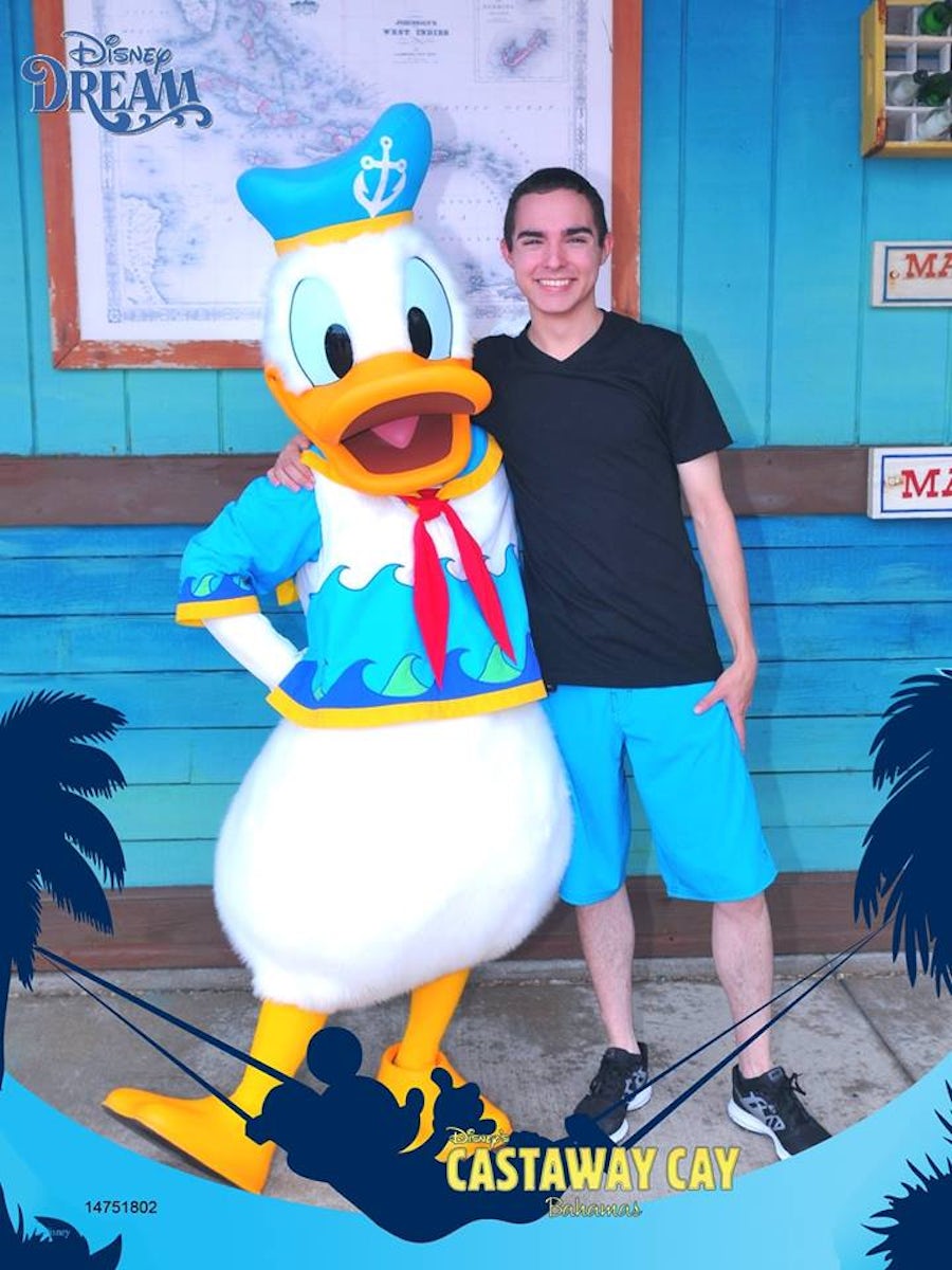 Our son and Donald Duck at Castaway Cay.  We have this exact same photo of him when he was nine.  What kind of mom would I be if I didn