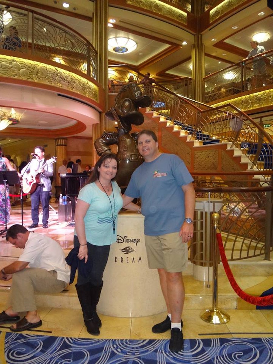 Hubby and I on our last day at sea.  It was sad to go but we had the time of our lives on this cruise!