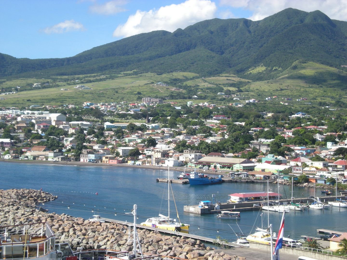 At cruise ship terminal in Basseterre, St. Kitts, a beautiful country.