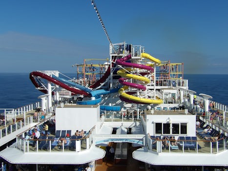 The top of the ship. waterslide