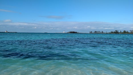Picture I took while standing in the water at Junkanoo beach in Nassau.