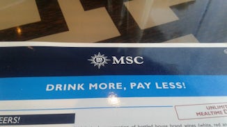 This shows the advertising of drinks packages encouraging people to drink m