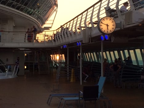 The ship's clock was stuck at 5.50 throughout the cruise. The ship'