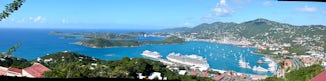 St. Thomas (US Virgin Islands) panorama from the hilltop.