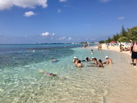 7 Mile Beach (which is actually 5.4 miles) in Grand Cayman.